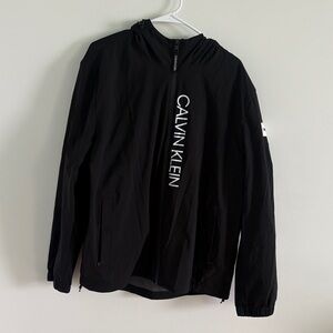 Calvin Klein Black Hooded Windbreaker